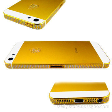 Factory Wholesale High-quality Replacement Gold Back Panel for iPhone 5, in Stock